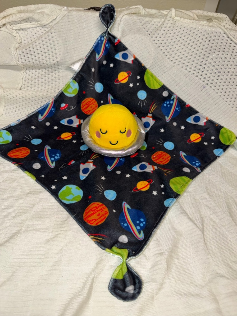 Space Planet Baby Lovey with Plush Sun